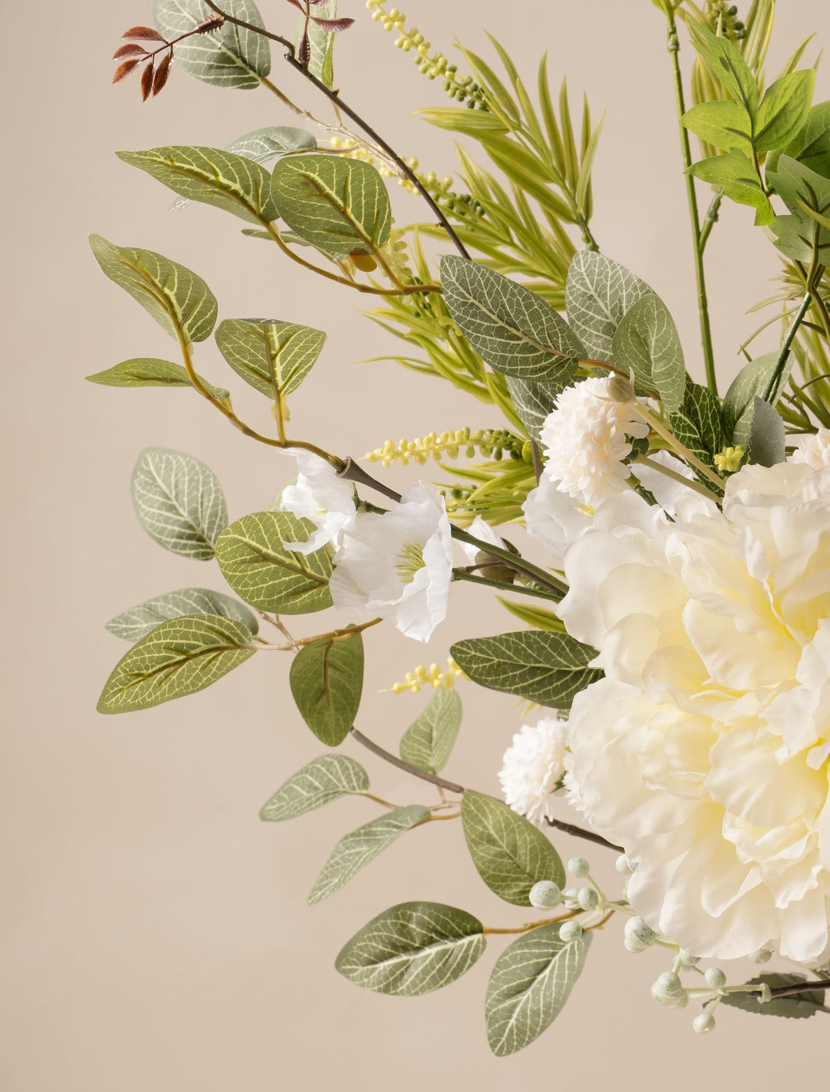Faux Arrangement - White Poppy & Peony
