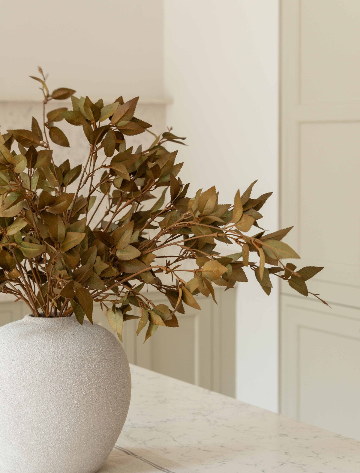 Faux Leaf Spray - Green (9 Stems)