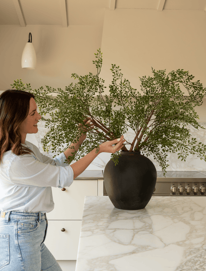 Faux Oversized Ruscus Branch (2 Branches)