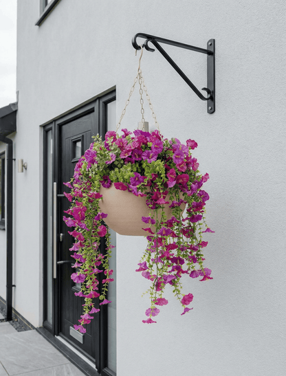 Outdoor Hanging Petunia Basket - Purple