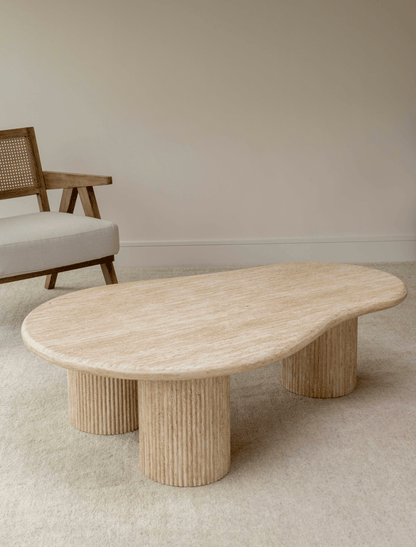 Luna Coffee Table - Travertine Stone