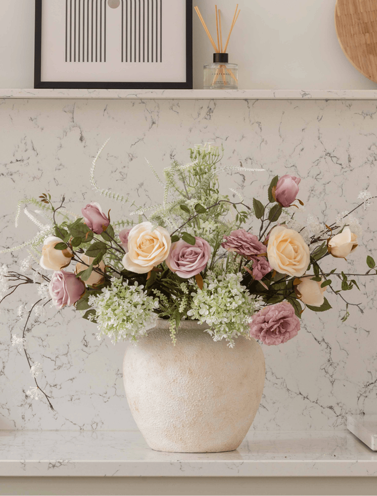 Naomi Ceramic Vase - Beige