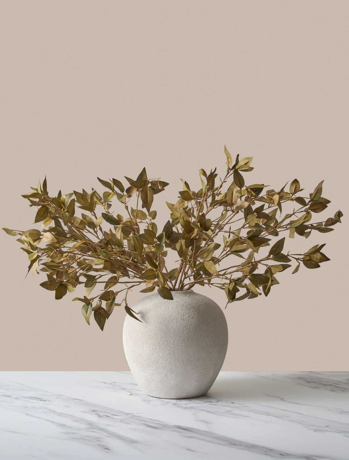 Faux Leaf Spray - Green (9 Stems)