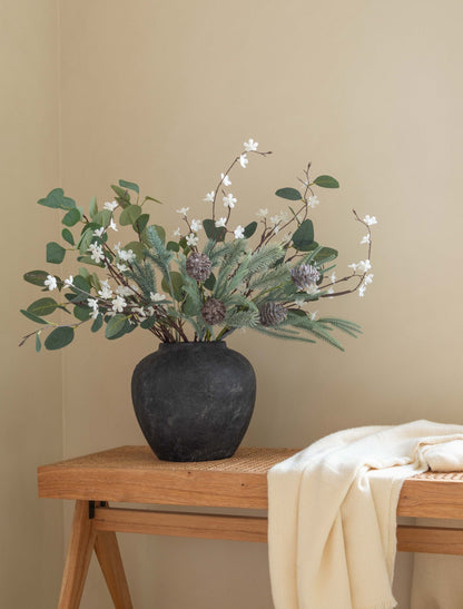 Faux Arrangement - Eucalyptus and Winter White