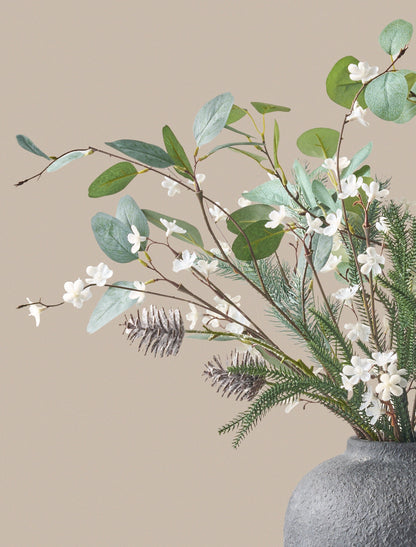 Faux Arrangement - Eucalyptus and Winter White