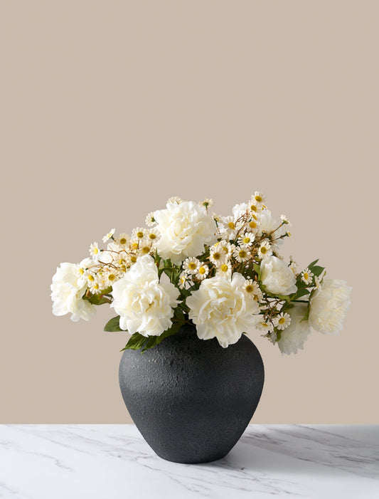 Faux Arrangement - White Peony & Daisy