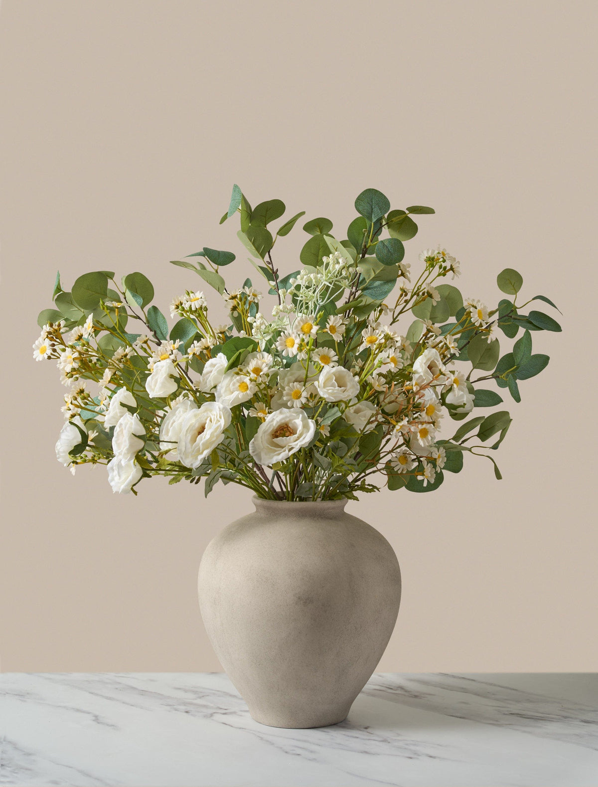 Faux Arrangement - Eucalyptus & White Chamomile