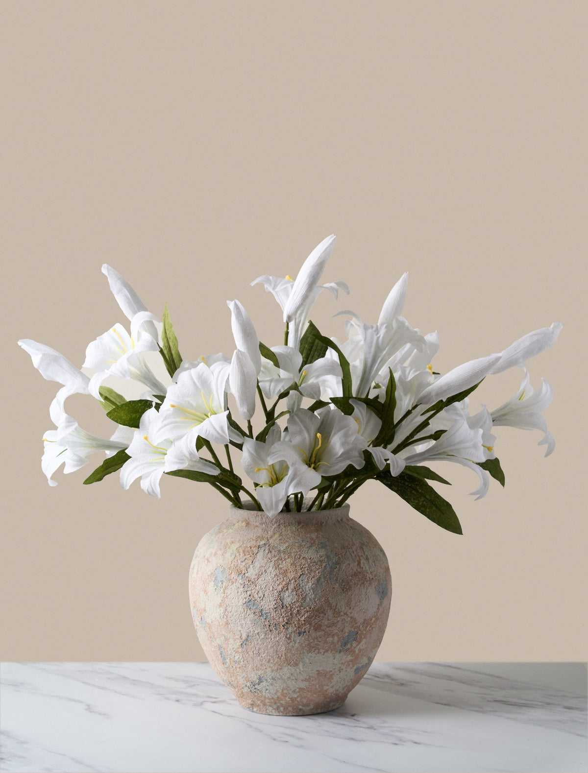 Faux Lily Arrangement - White