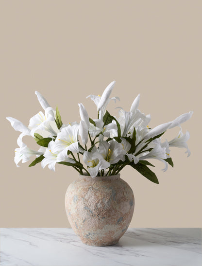 Faux Lily Arrangement - White