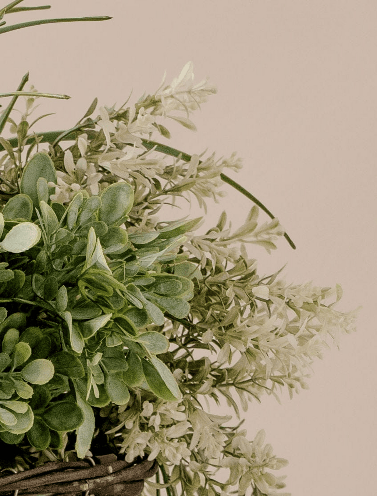 Outdoor Hanging Floral Basket - Green & Purple