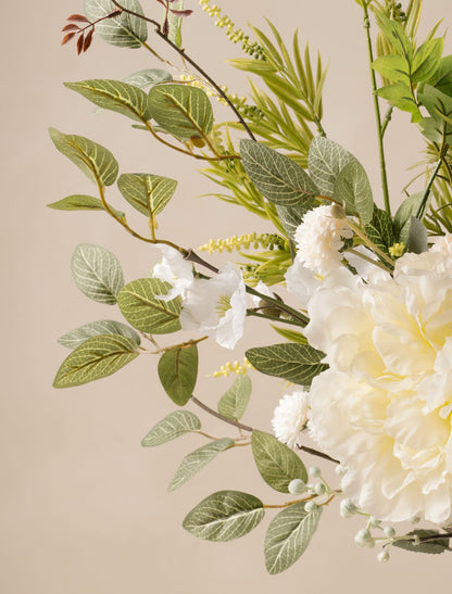 Faux Arrangement - White Poppy & Peony