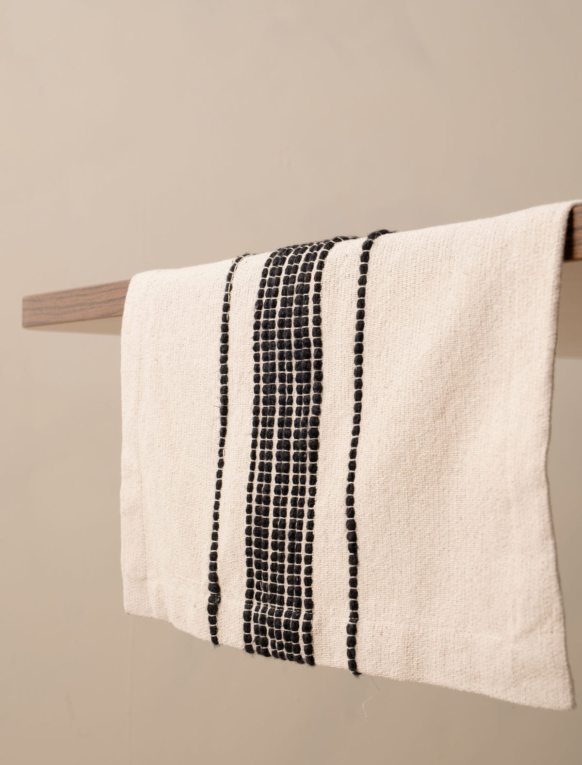 Relaxed Black Stripe Table Runner 200cm