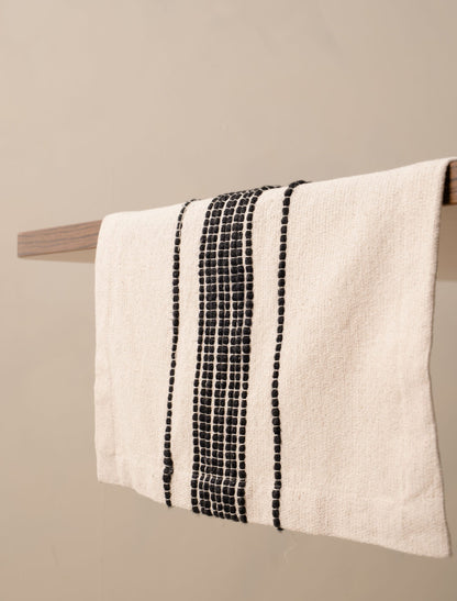 Relaxed Black Stripe Table Runner 200cm